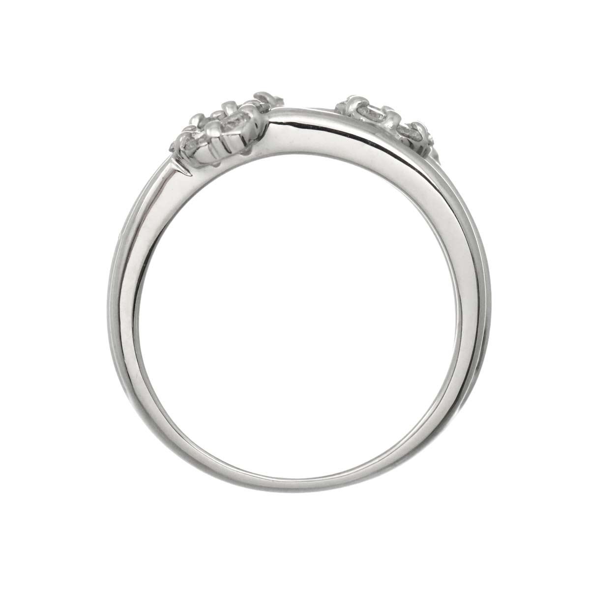 Diamond 0.85ct Ring 18K K18 WG White Gold size6(US)