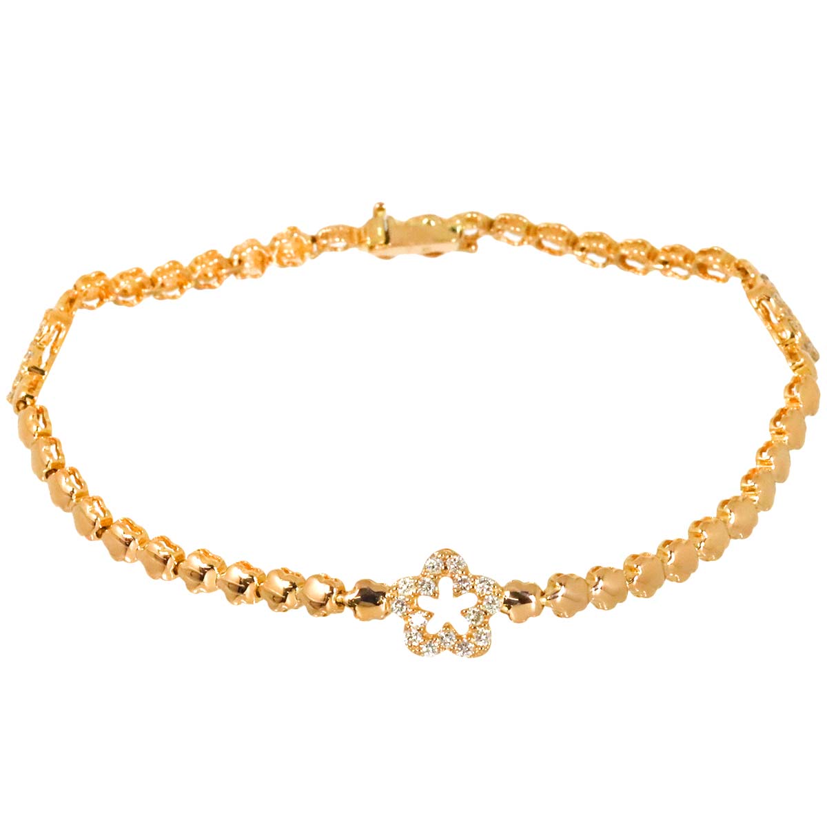 Diamond 0.65ct Bracelet Bangle 18K PG 750