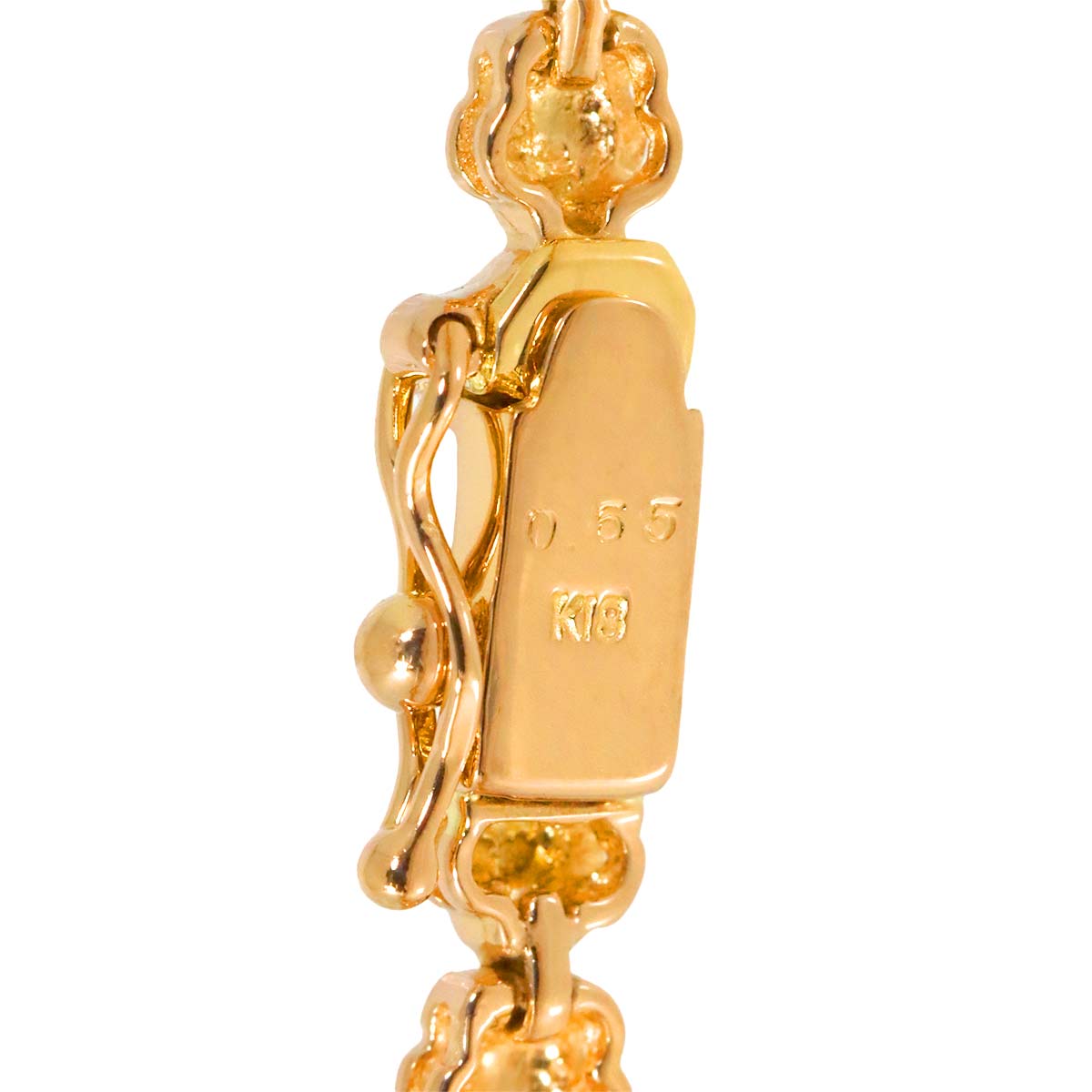 Diamond 0.65ct Bracelet Bangle 18K PG 750