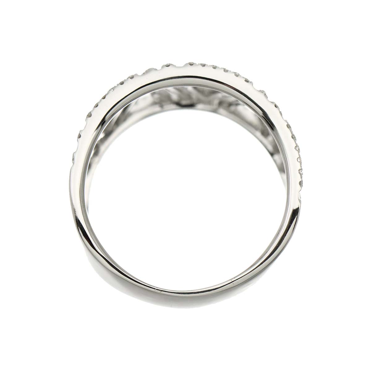 Diamond 0.94ct Ring 18K K18 WG White Gold size8.75(US)