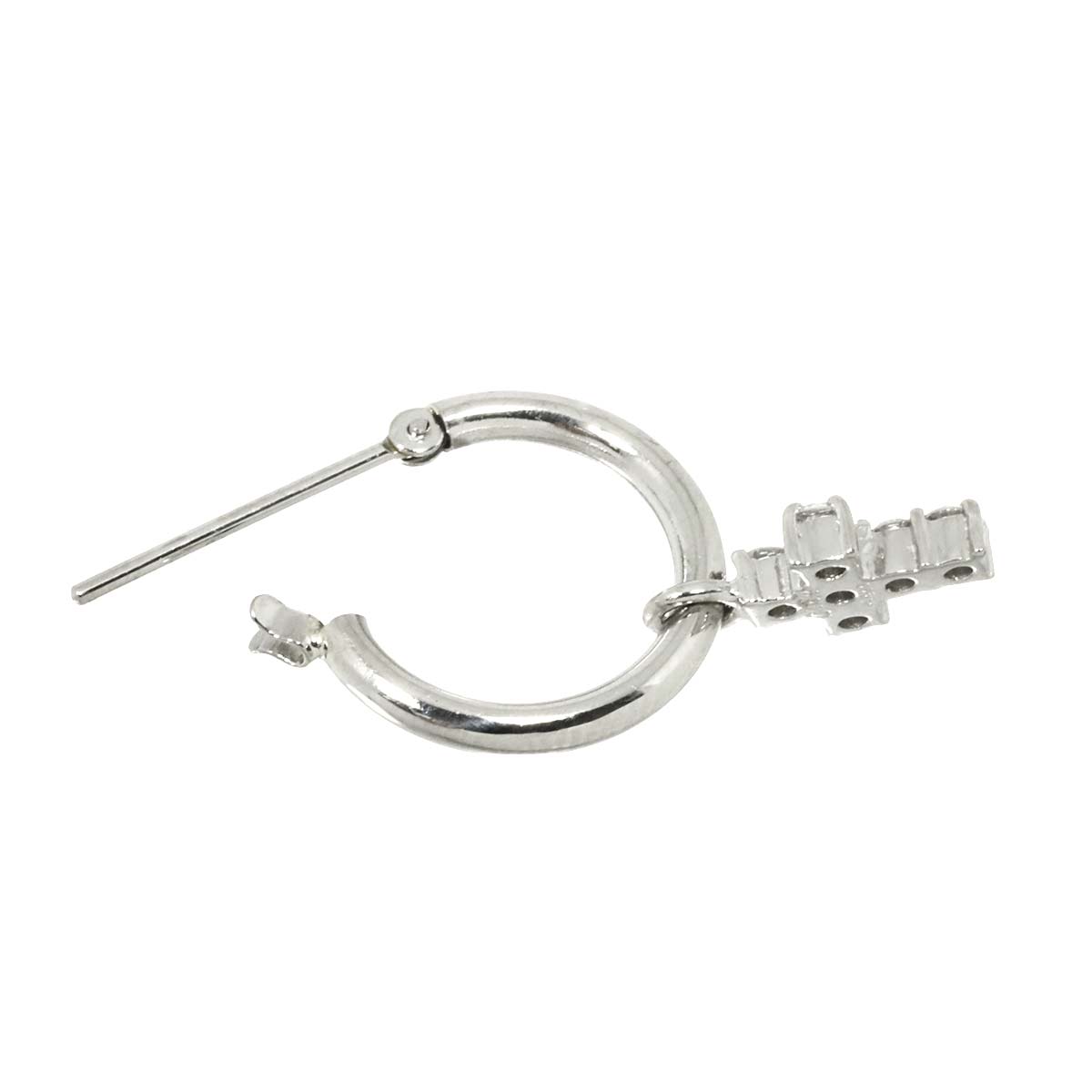 Diamond 0.184ct Earring Pierced Pt Platinum One Piece only