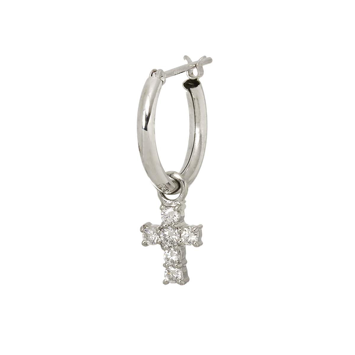 Diamond 0.184ct Earring Pierced Pt Platinum One Piece only