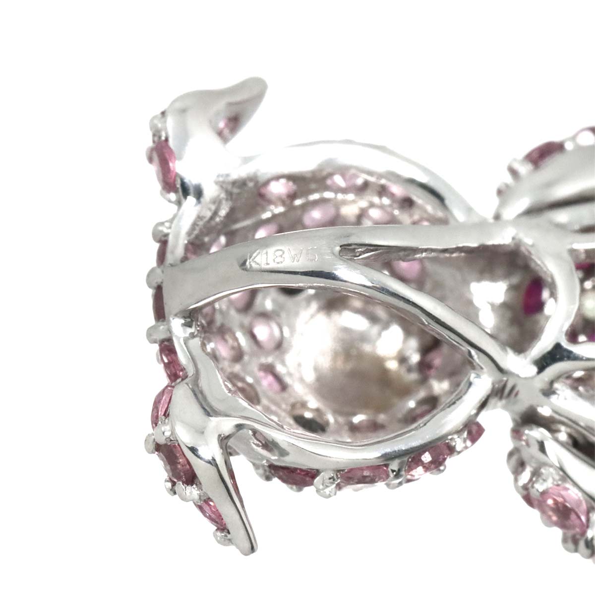 Sapphire Multi Pendant Top 18K K18 WG White Gold 750