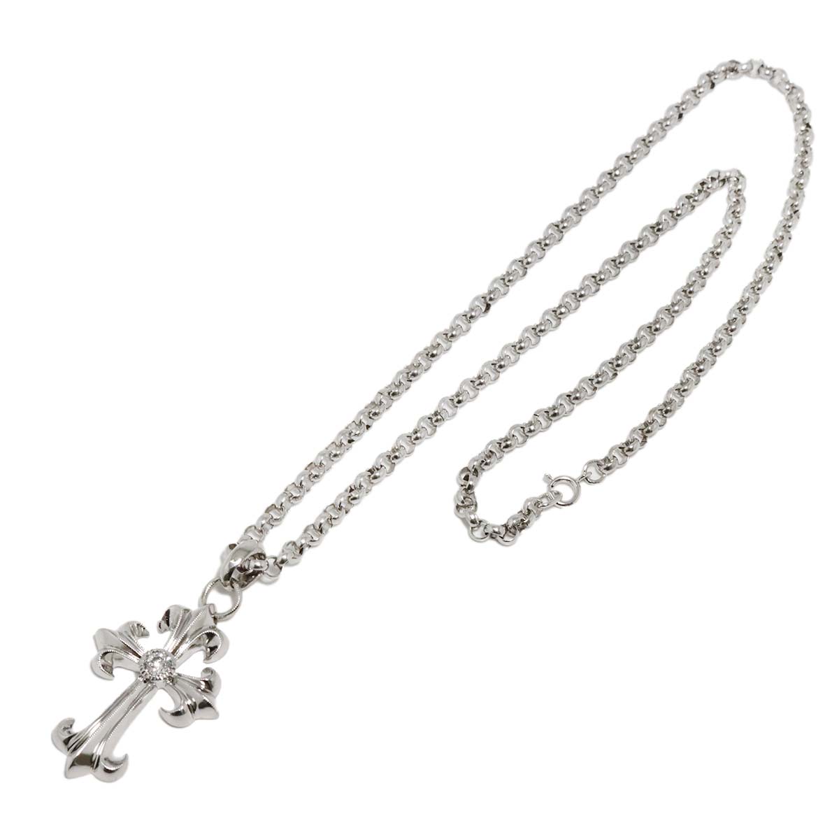 Diamond 0.33ct D/SI1 Necklace 18K K18 WG 90312256