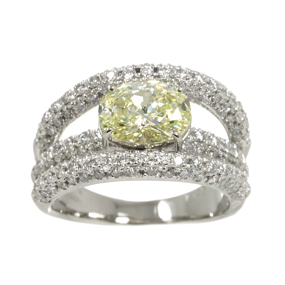 Diamond 1.598ct M/SI2 1.43ct Ring Pt Platinum size6.75(US)