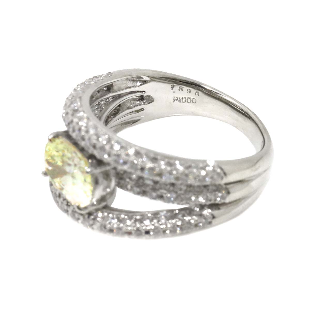 Diamond 1.598ct M/SI2 1.43ct Ring Pt Platinum size6.75(US)