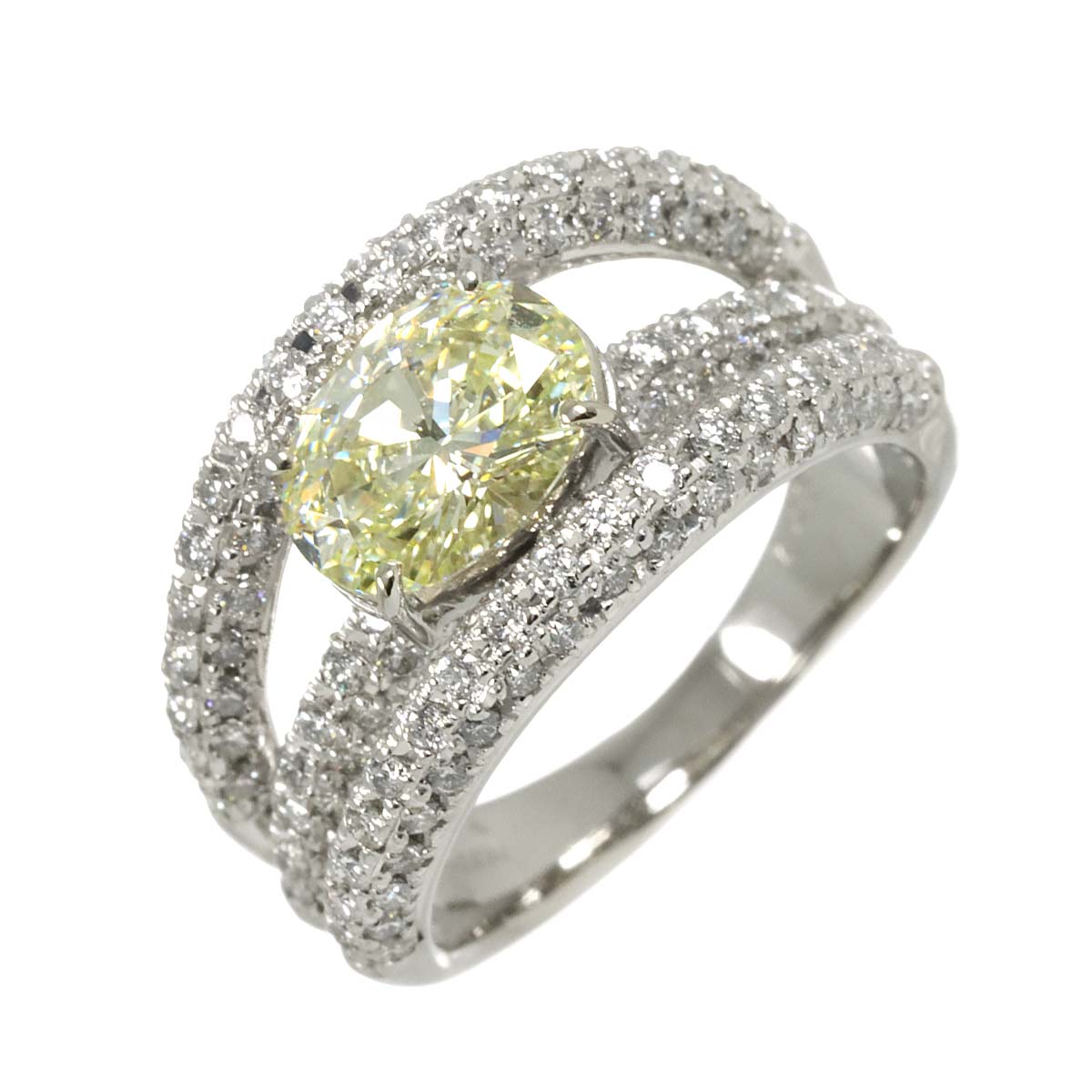 Diamond 1.598ct M/SI2 1.43ct Ring Pt Platinum size6.75(US)