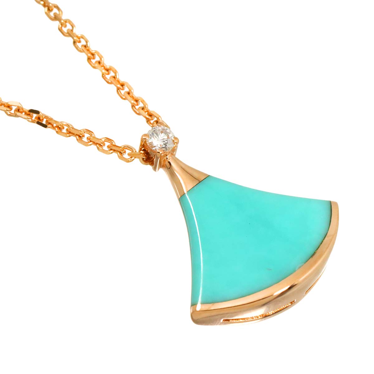 DIVAS DREAM Turquoise Diamond Necklace 18K PG 750