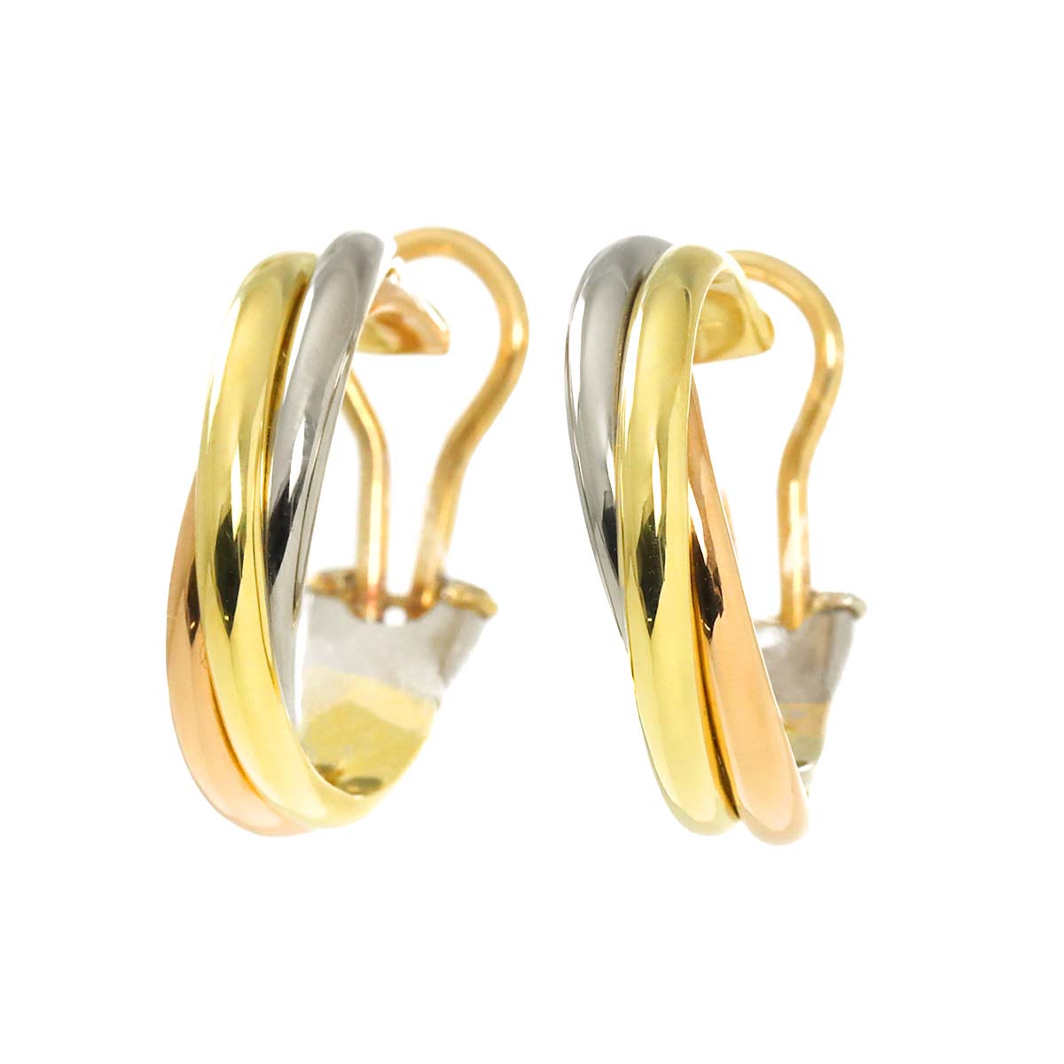 Trinity Earrings Clip-on 18K YG WG PG 750