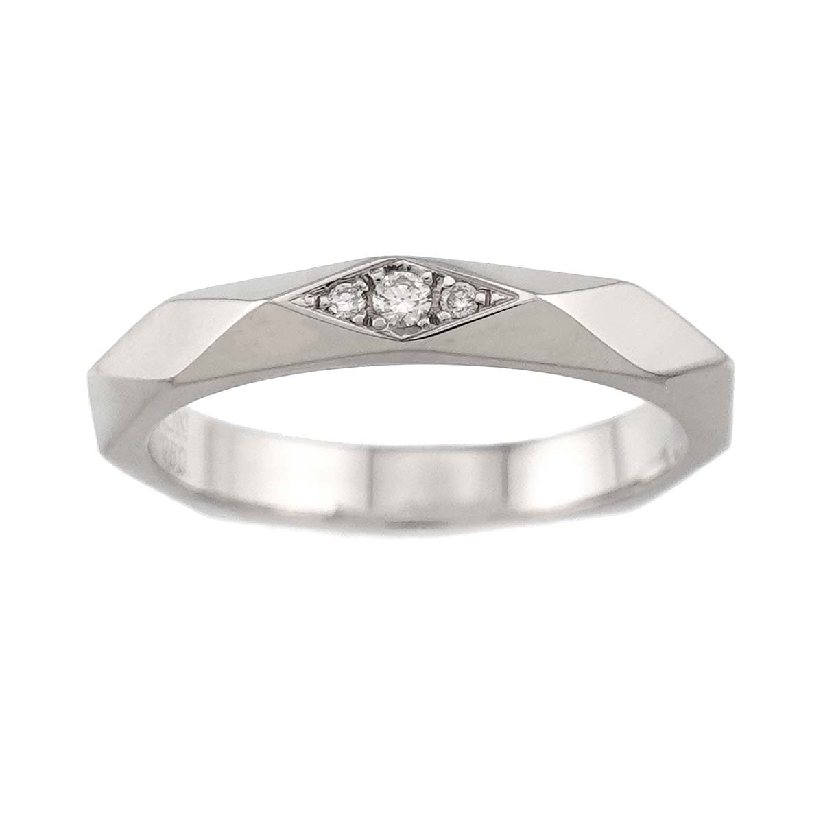 Facet MM Diamond Ring Pt Platinum Size47 4(US)