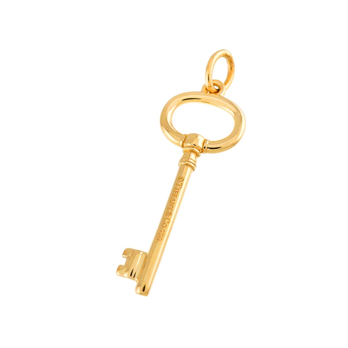 Oval Key Pendant Top 18K Yellow Gold 750