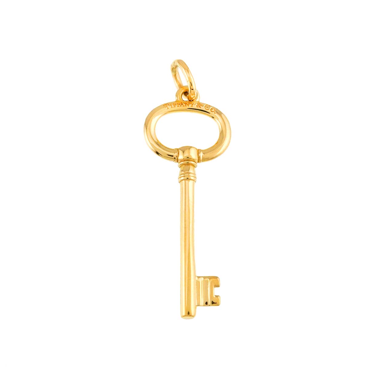 Oval Key Pendant Top 18K Yellow Gold 750