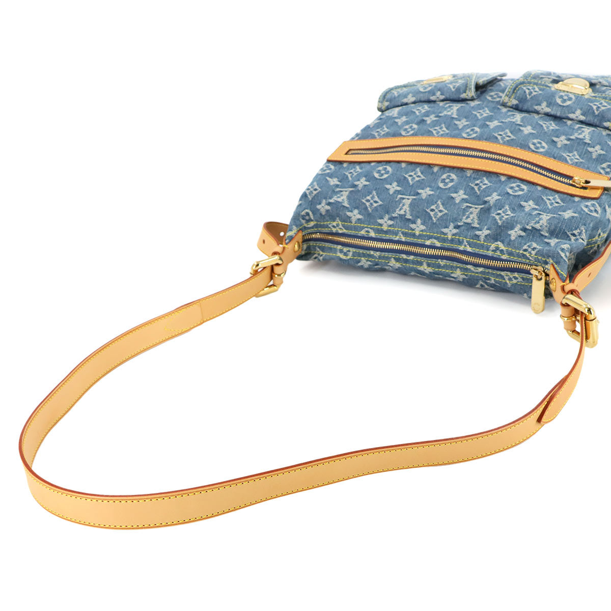 Monogram Denim Buggy GM Shoulder Bag Blue M95048 Purse