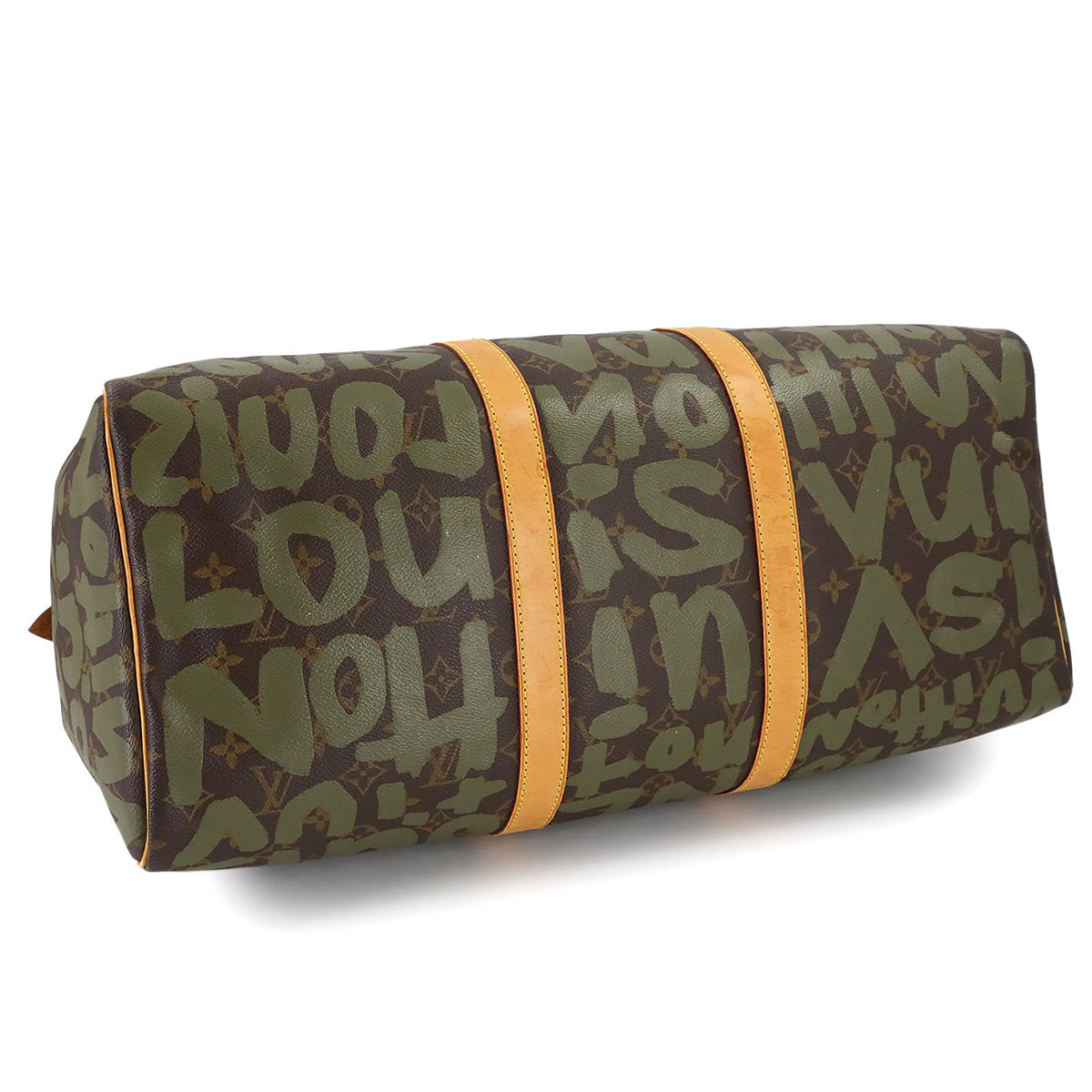 Monogram Graffiti Keepall 50 Luggage Bag Khaki M92196