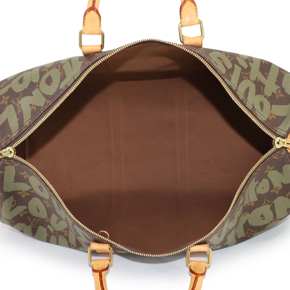 Monogram Graffiti Keepall 50 Luggage Bag Khaki M92196