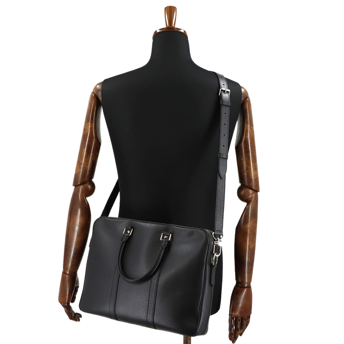 Taiga PDV PM 2way Briefcase Shoulder Bag Leather M30638