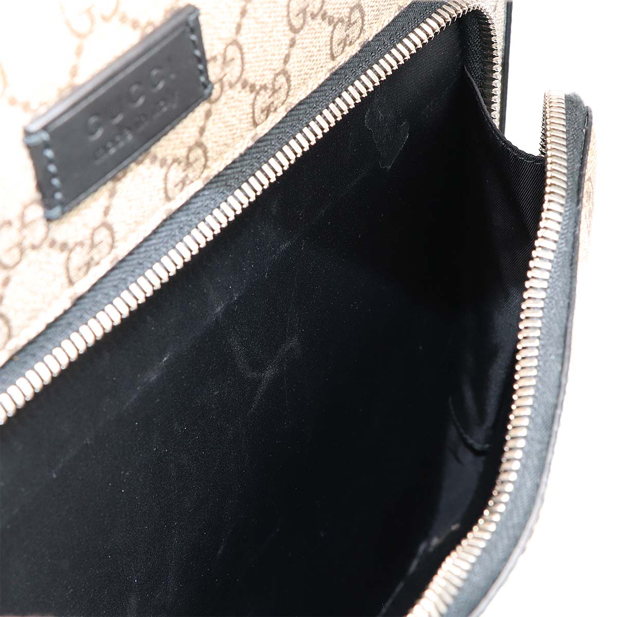 GG Supreme Luggage PVC Leather Beige Black 451003