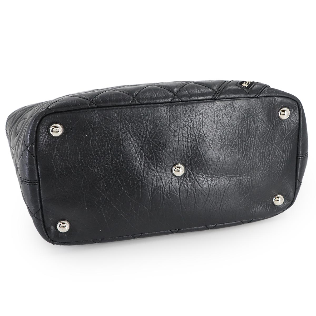 Cambon Line Cotton Club Chain Tote Bag Leather Black A34318