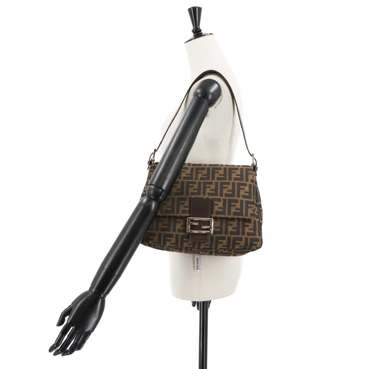 Zucca Mamma Baguette Shoulder Bag Canvas Leather Brown 26325