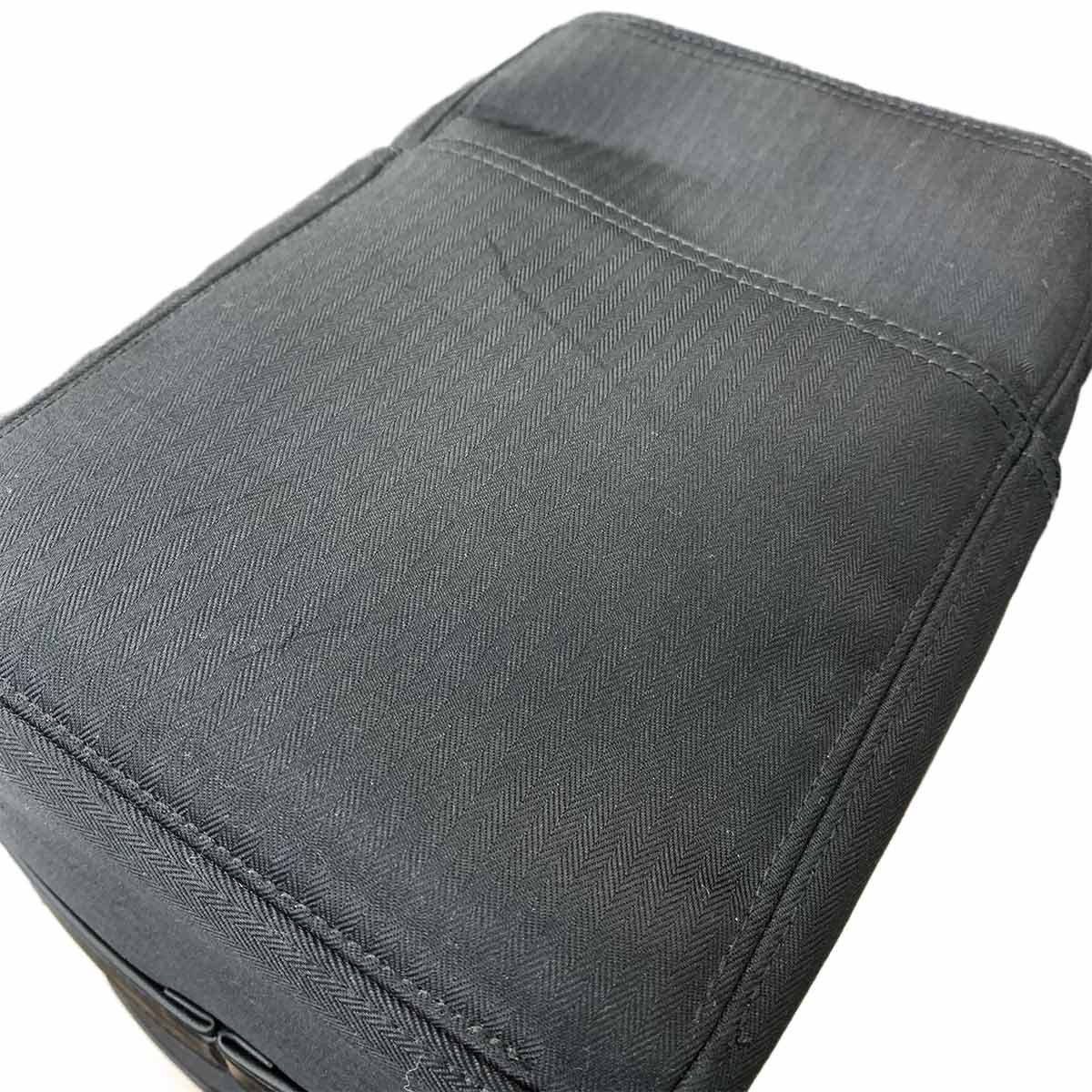 Acapulco MM Tote Bag Toile Chevrons Leather Black Purse