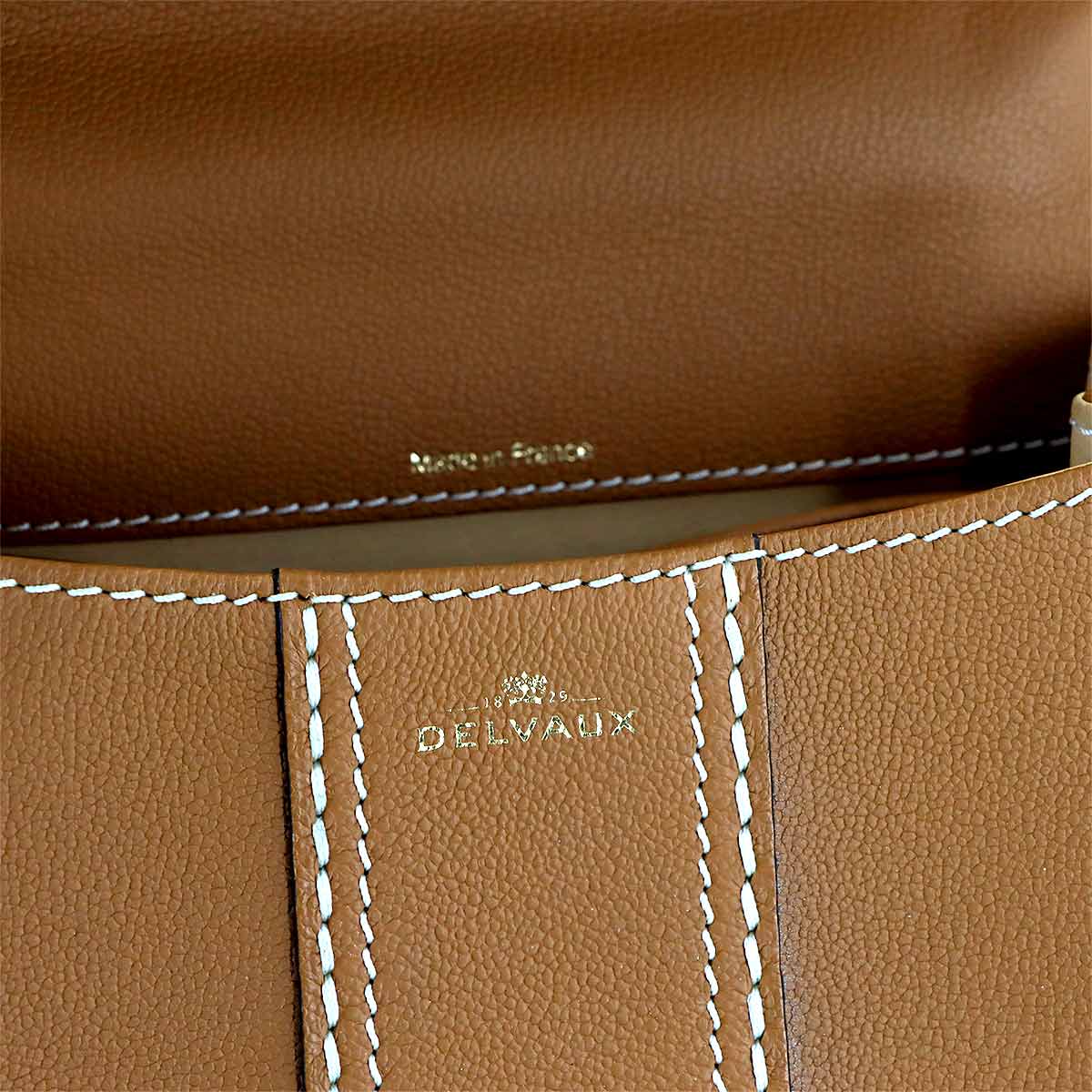 Brillant Mini Surpique Hand Shoulder Bag Leather Brown