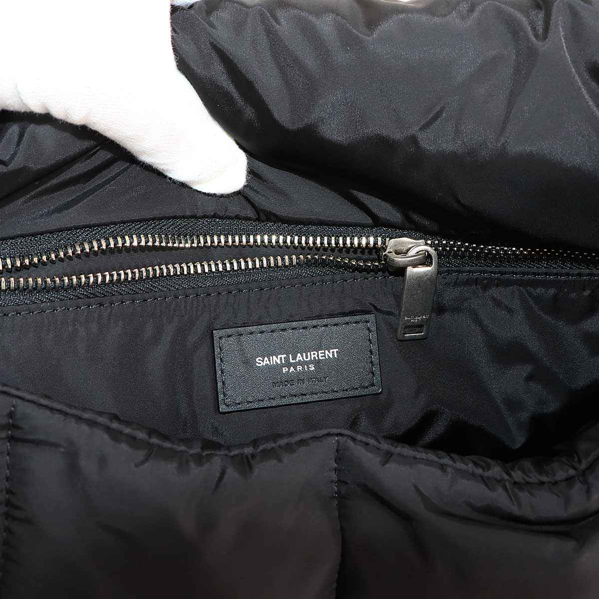 Puffer Shoulder Bag Nylon Black 733630 Purse