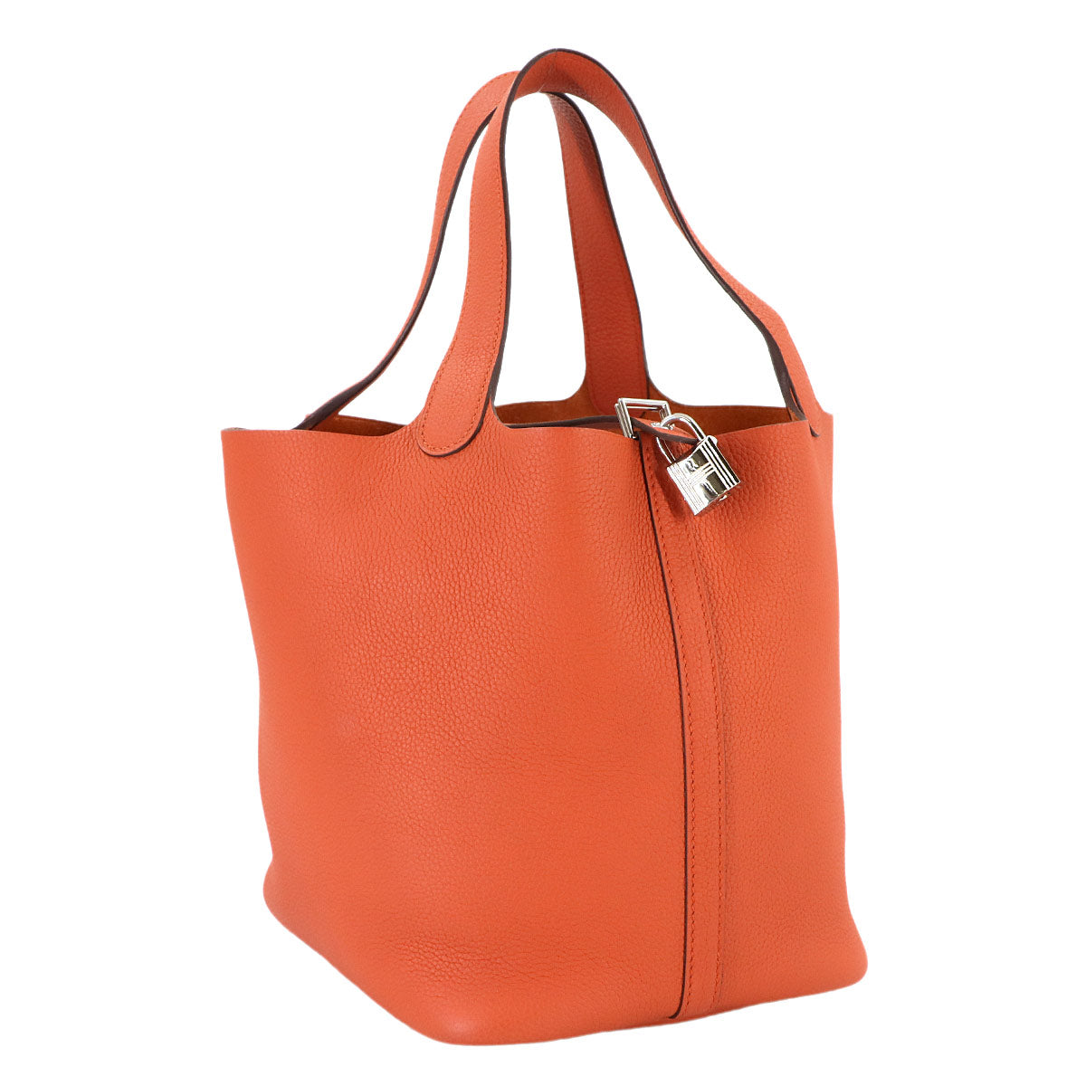 Picotin Lock MM Hand Bag Taurillon Maurice Terre Battue Purse