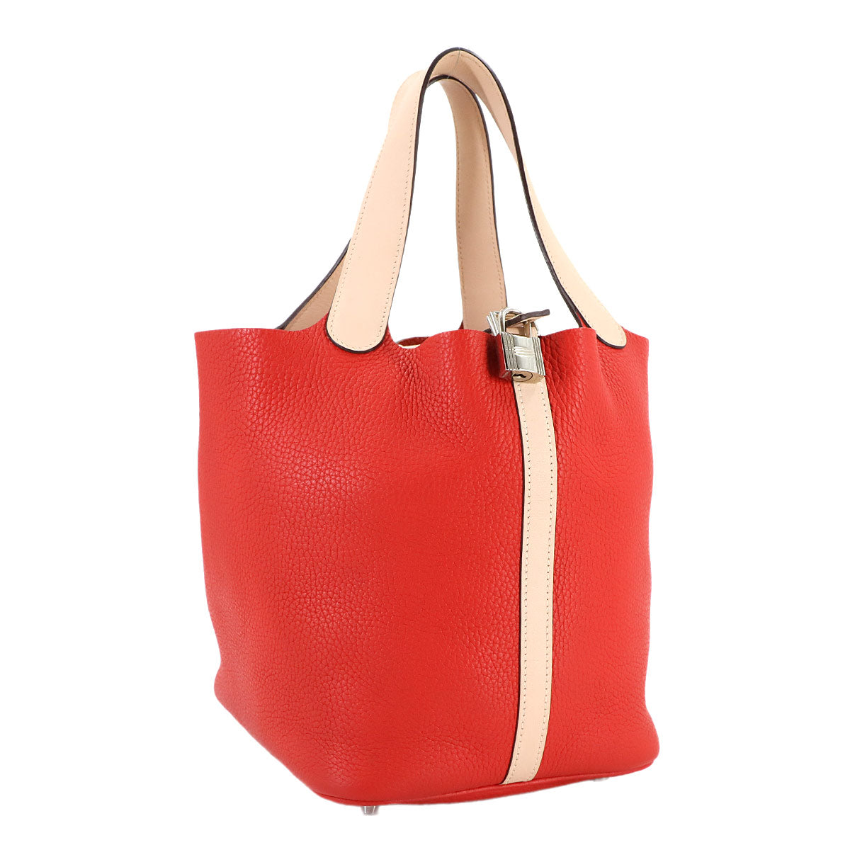 Picotin Lock Touch MM Hand Bag Taurillon Clemence Swift Red Pink