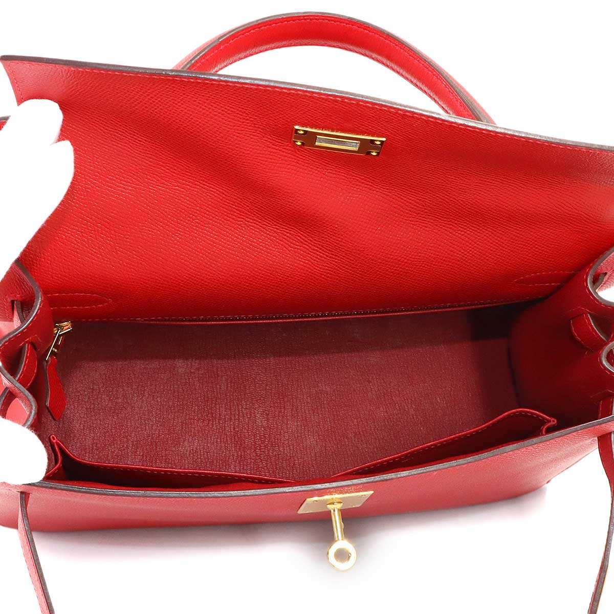 Kelly 32 Veau Epsom Rouge Casaque 2way Hand Shouder Bag