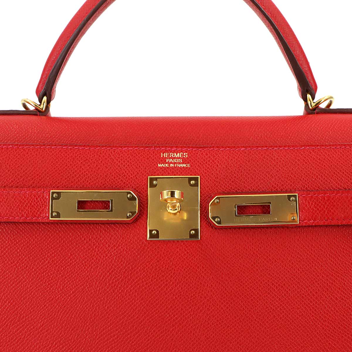 Kelly 32 Veau Epsom Rouge Casaque 2way Hand Shouder Bag
