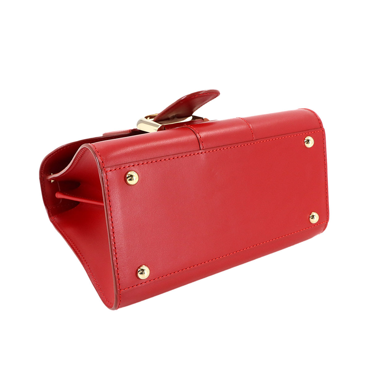 Brillant Mini 2way Hand Shoulder Bag Leather Red Purse