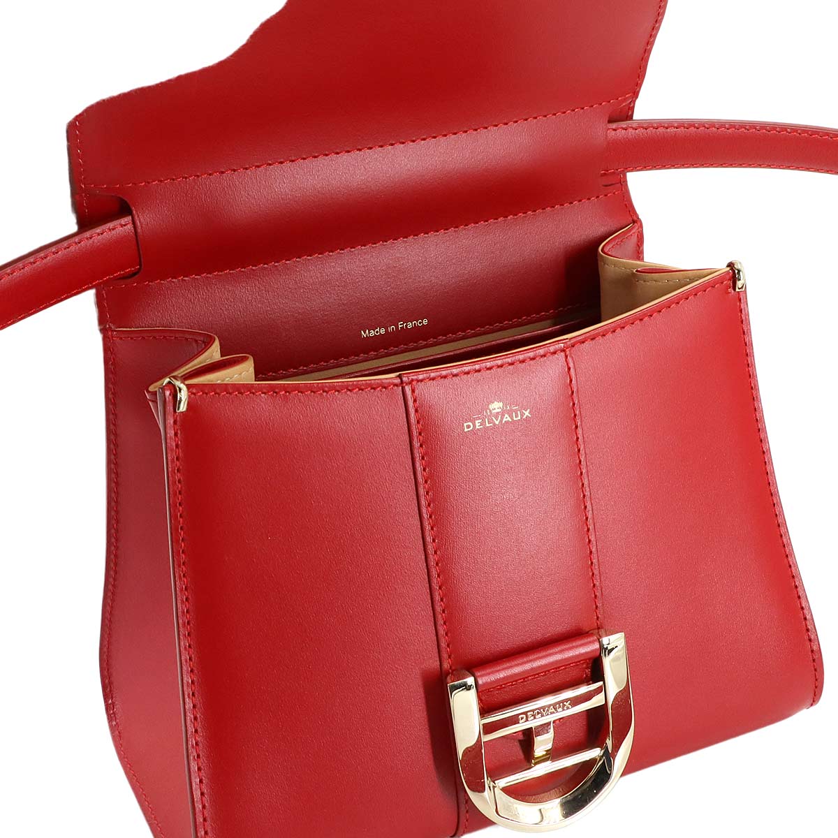 Brillant Mini 2way Hand Shoulder Bag Leather Red Purse