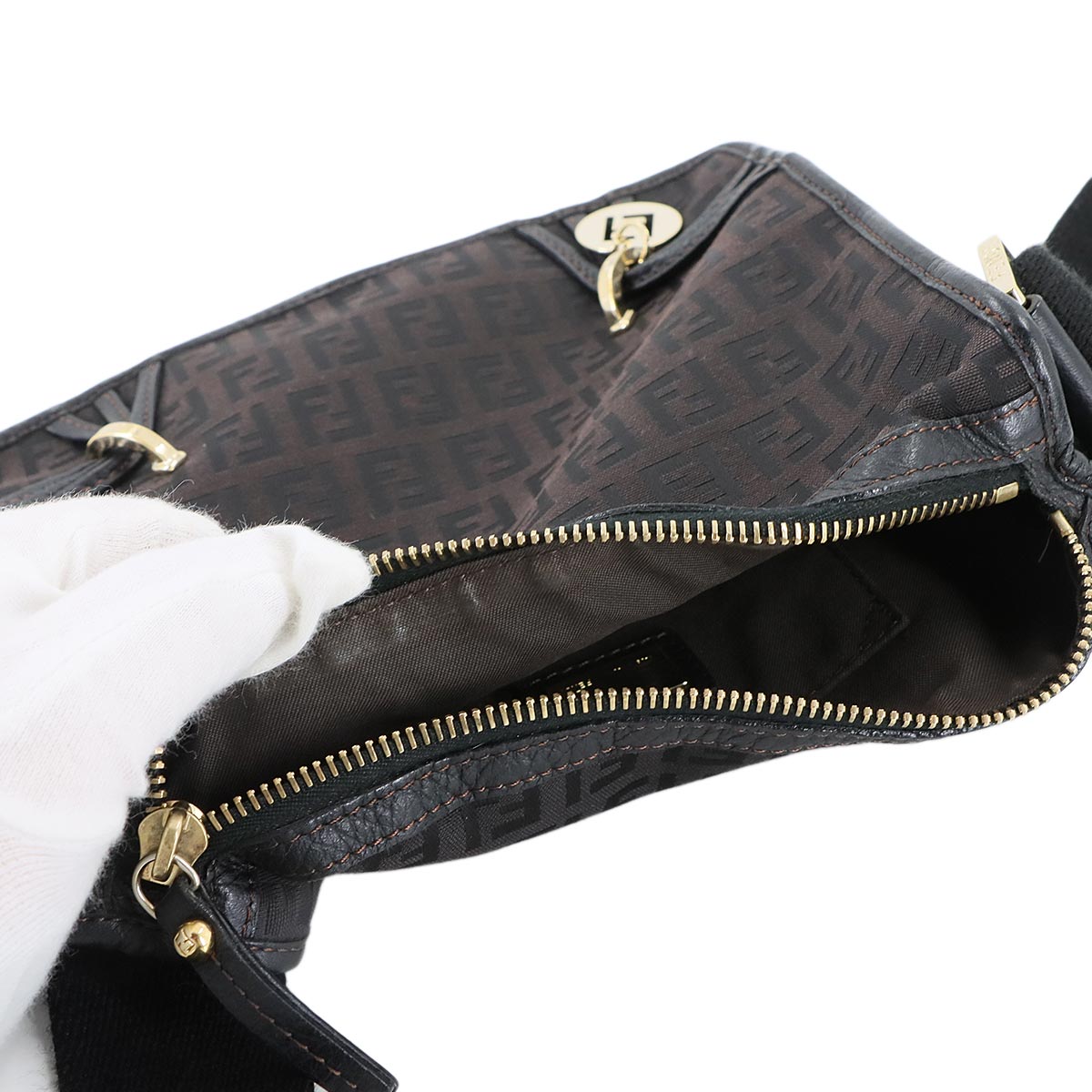 Zucchino Shoulder Bag Canvas Black 8BT099 Purse