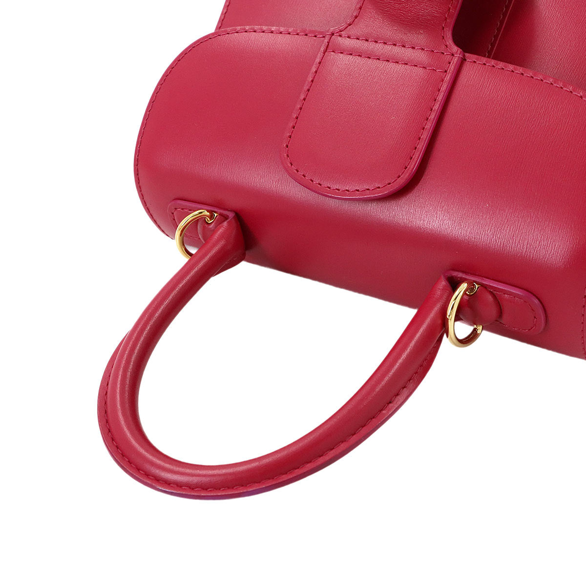 Brillant Mini Hand Shoulder Bag Leather Pink Heart Charm