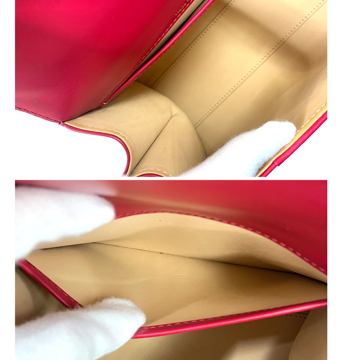 Brillant Mini Hand Shoulder Bag Leather Pink Heart Charm