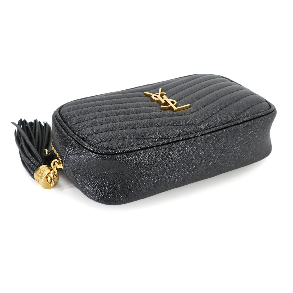 Lou Mini Chain Shoulder Bag Leather Black 612579