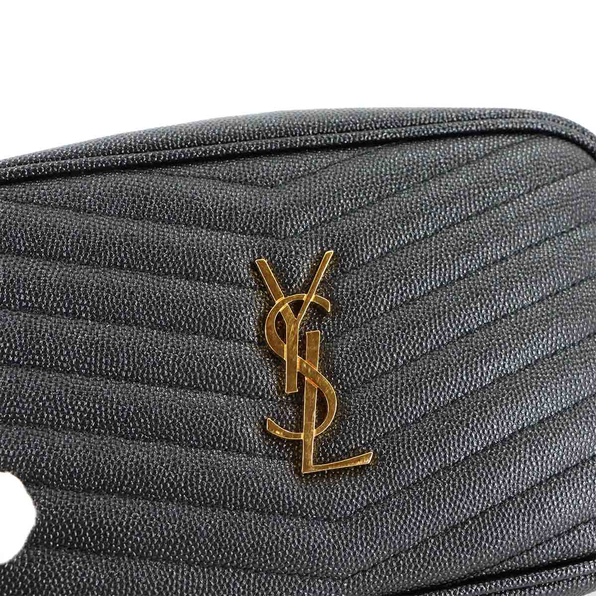 Lou Mini Chain Shoulder Bag Leather Black 612579