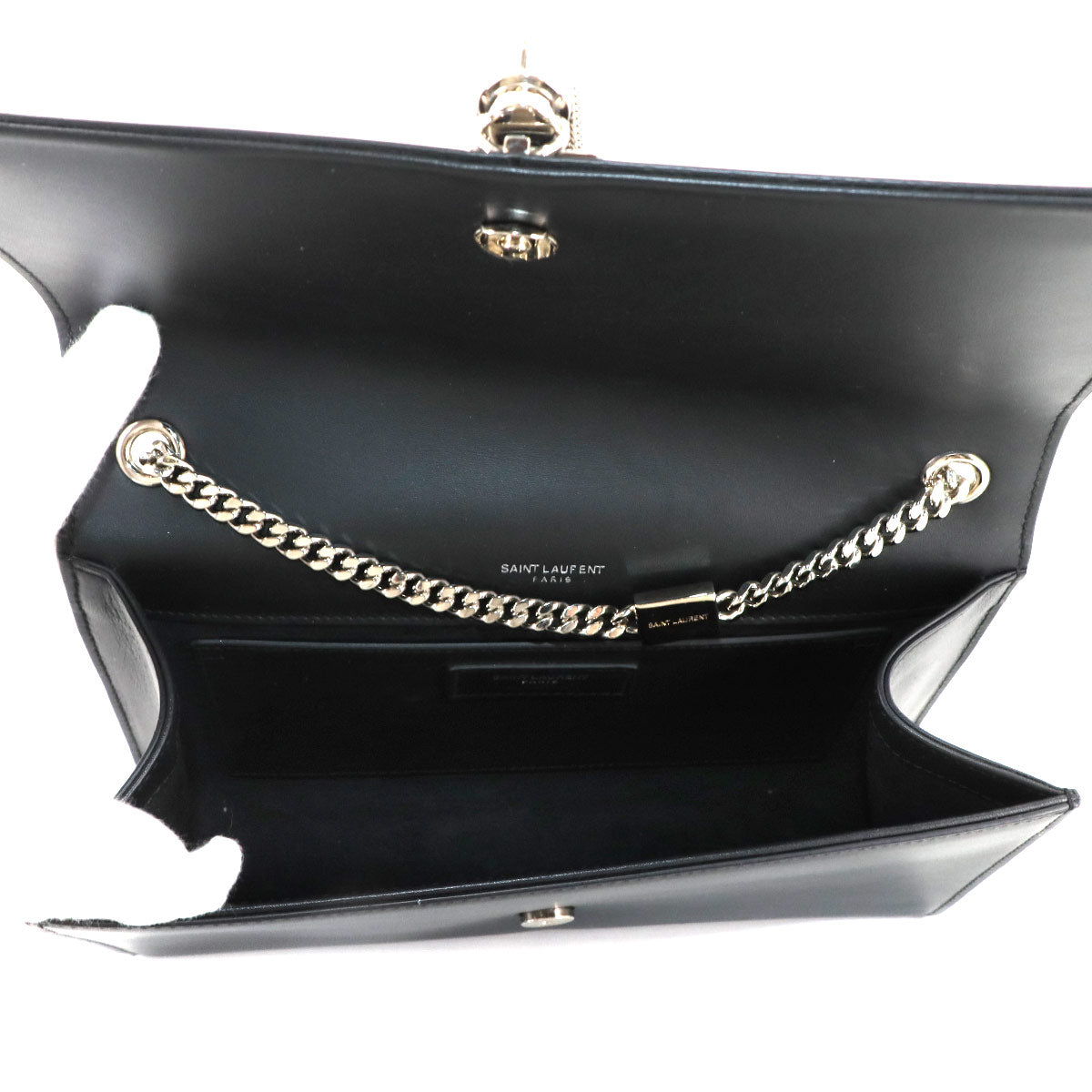 Kate Medium Chain Shoulder Bag Leather Black 354119