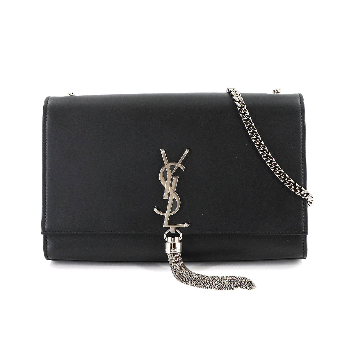 Kate Medium Chain Shoulder Bag Leather Black 354119