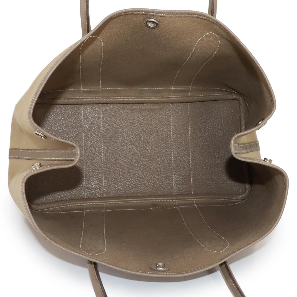 Garden Party PM Tote Bag Toile Officier Leather Etoupe