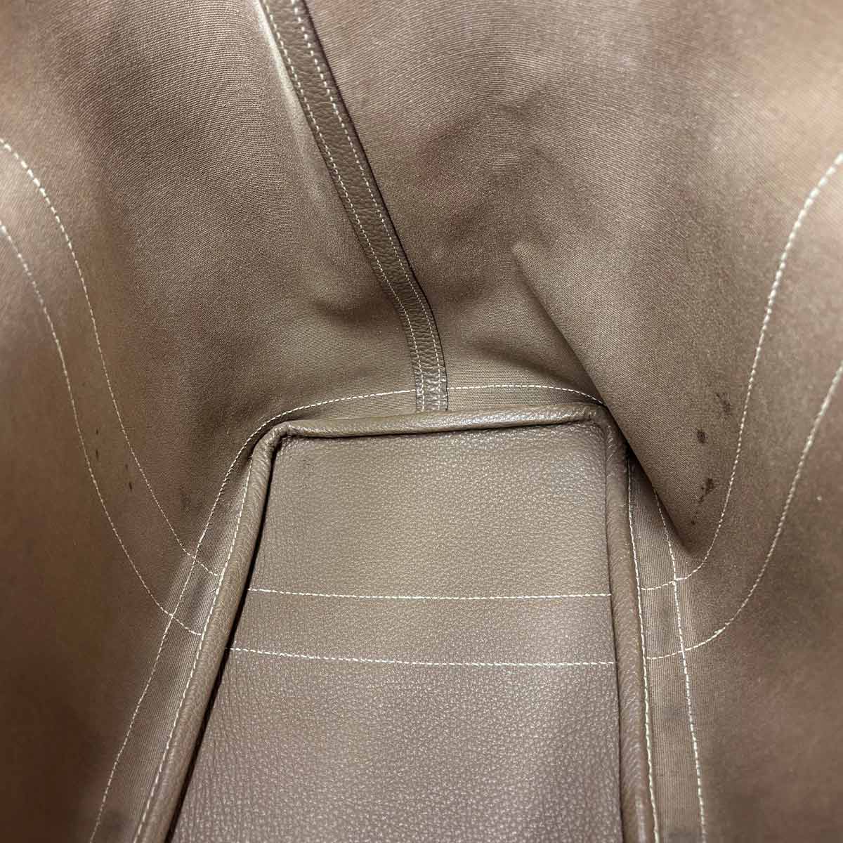 Garden Party PM Tote Bag Toile Officier Leather Etoupe