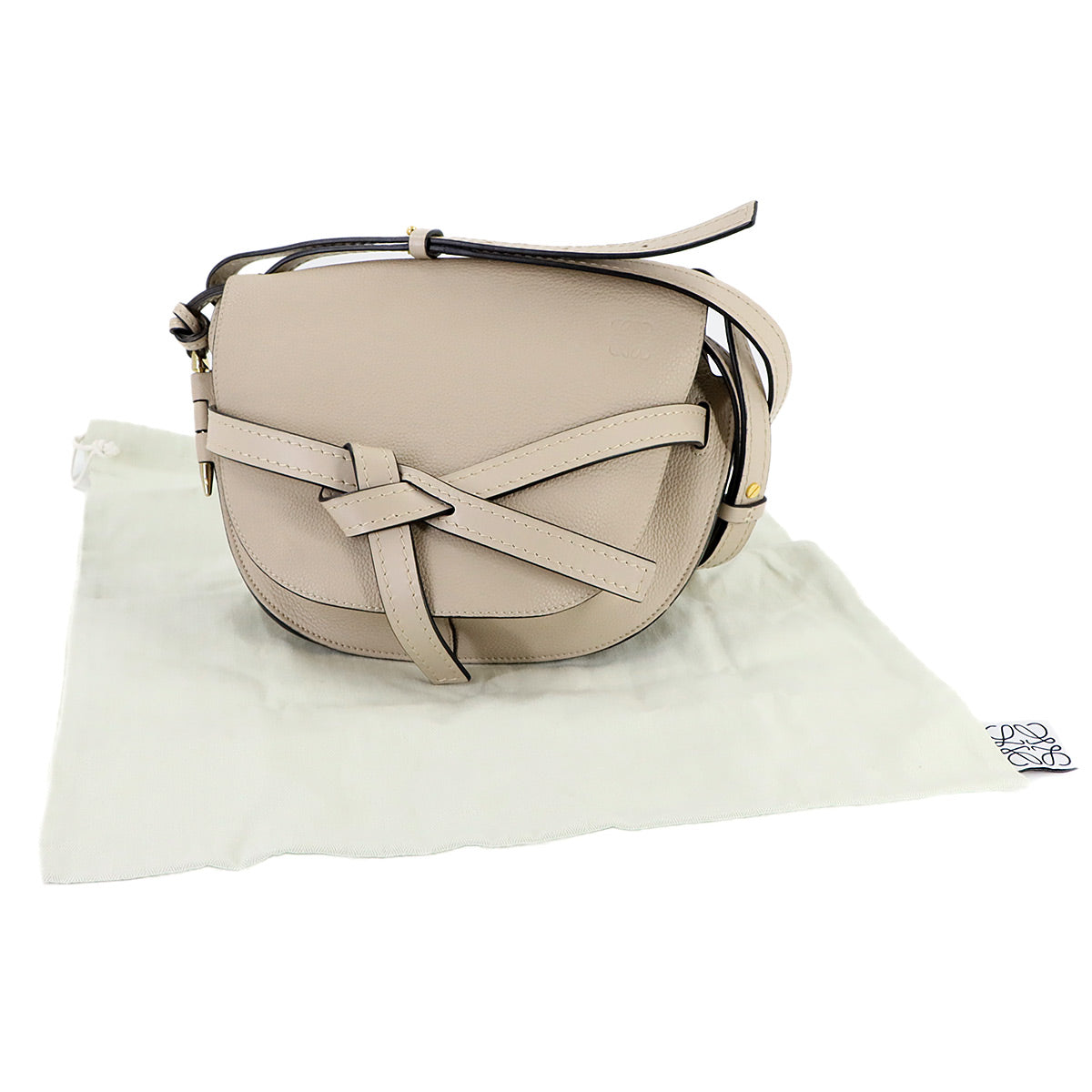 Gate Bag Small Shoulder Bag Leather Beige Purse