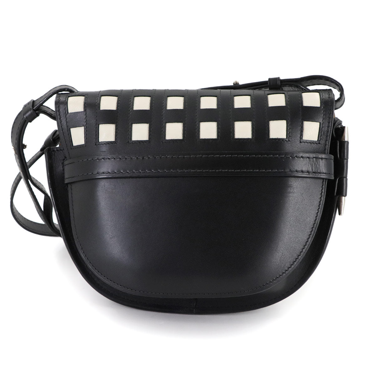 Gate Bag Small Shoulder Bag Leather Black White Purse