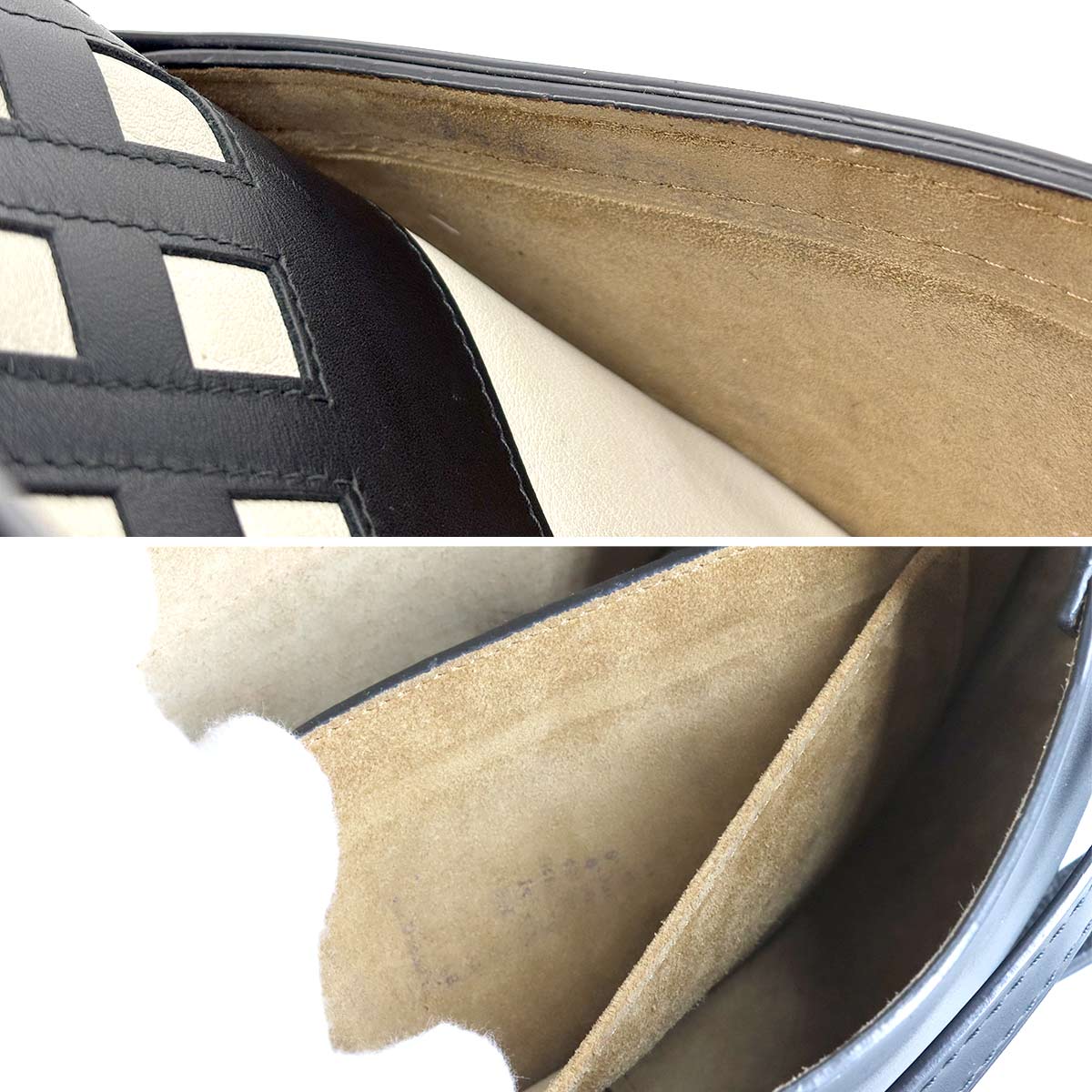 Gate Bag Small Shoulder Bag Leather Black White Purse