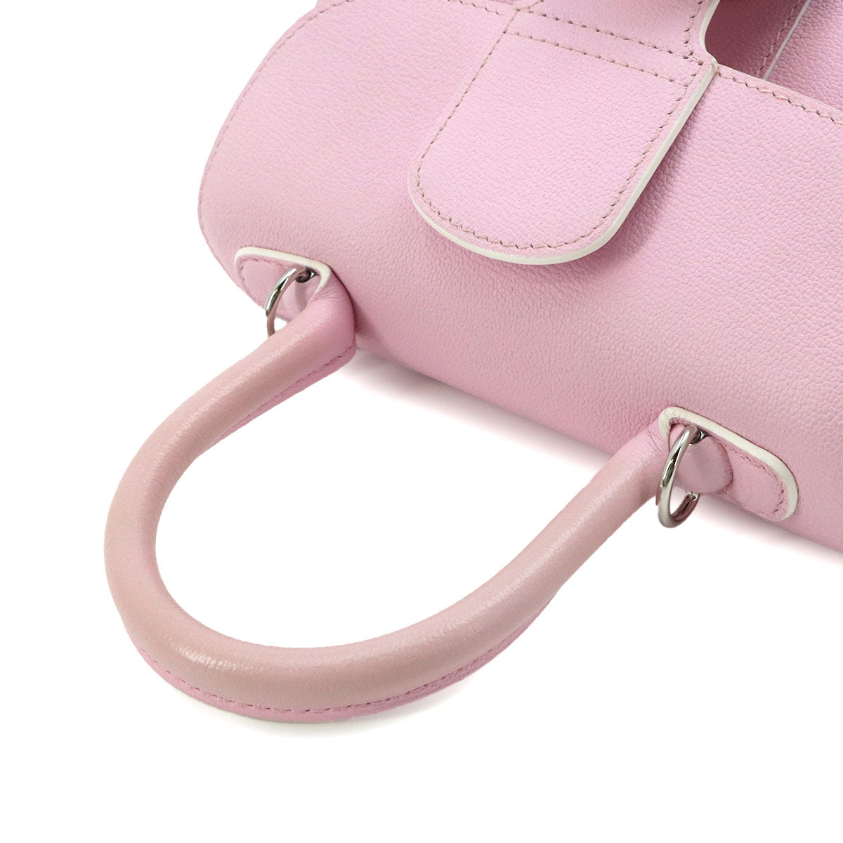 Brillant Mini Hand Shoulder Bag Leather Pink Purse