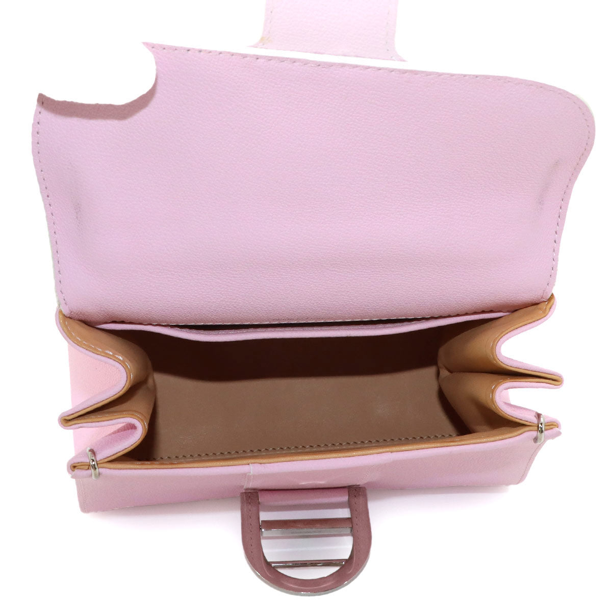 Brillant Mini Hand Shoulder Bag Leather Pink Purse