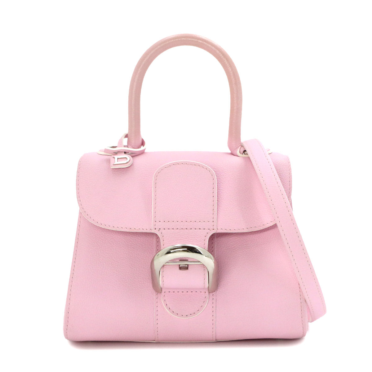 Brillant Mini Hand Shoulder Bag Leather Pink Purse