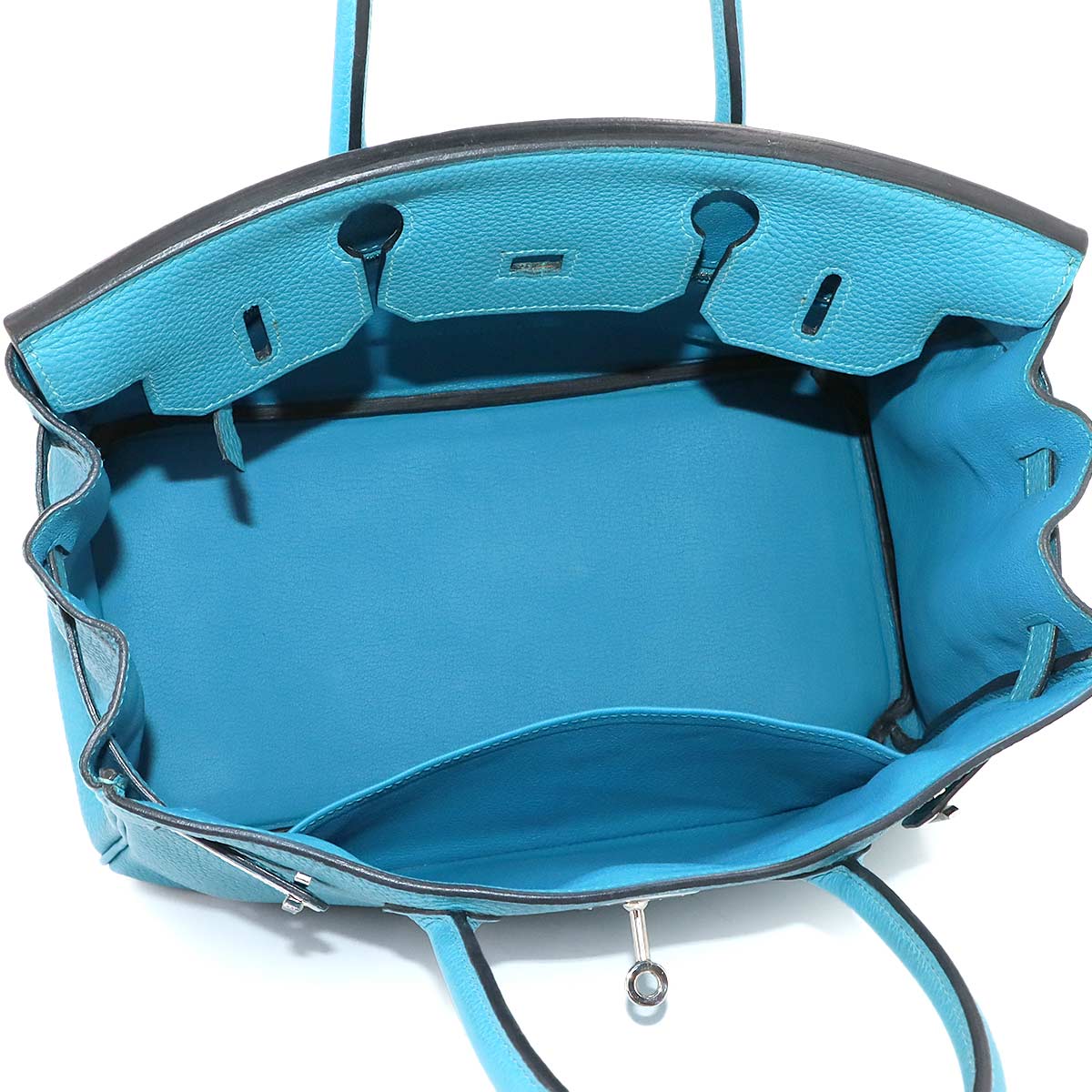 Birkin 30 Togo Turquoise Hand Bag Purse Blue