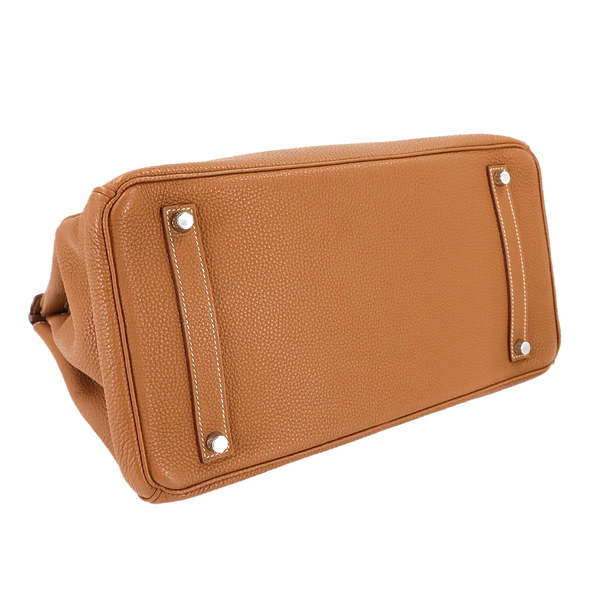 Birkin 35 Togo Gold Hand Bag Purse Brown Leather