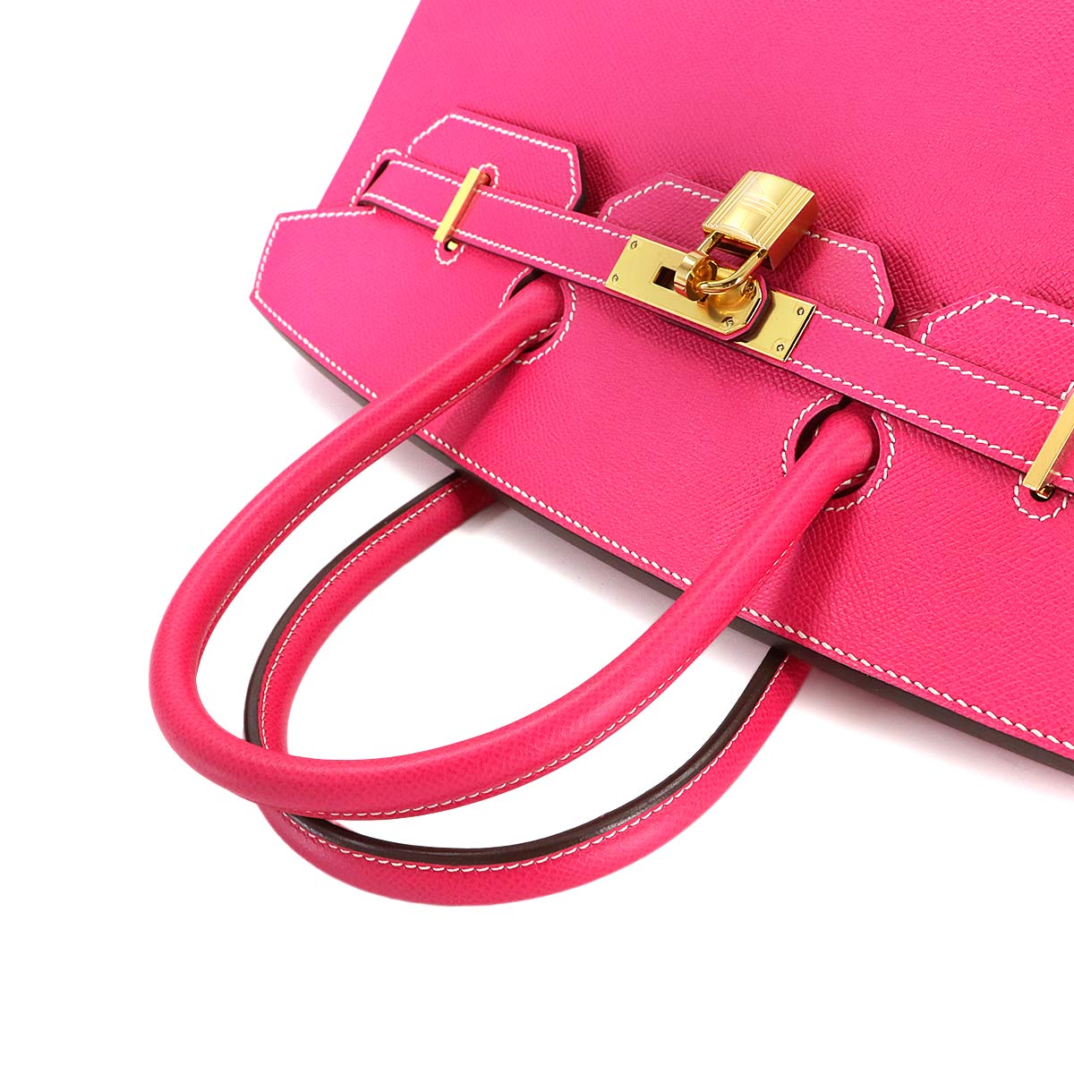 Birkin 35 Epsom Rose Tyrien Hand Bag Purse Pink